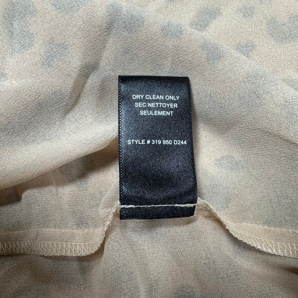 Rebecca Taylor Cheetah Print Silk Dress Size 00 NWT $395 MSRP Balloon Sleeve - Picture 9 of 12